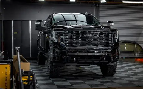 GMC Sierra HD 2500 Denali Ultimate - PPF, ceramic coating, window trim dechrome