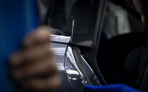 Satin Wave Blue Model S - Full vehicle color-change vinyl wrap and matte ceramic coating