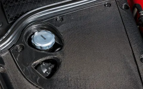Grey Ferrari 812 Superfast - Full carbon fiber engine bay trim upgrades and Ceramic Coating