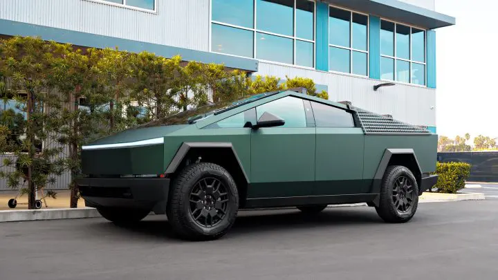 Satin Forest Green Cybertruck - PURE Colored PPF and Full vehicle matte ceramic coating