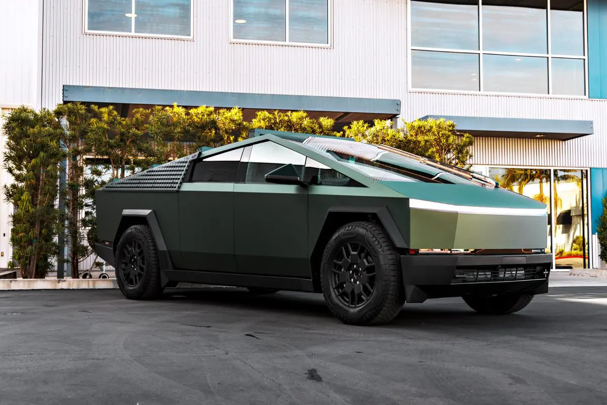 Satin Forest Green Cybertruck – PURE Colored PPF and Full vehicle matte ceramic coating
