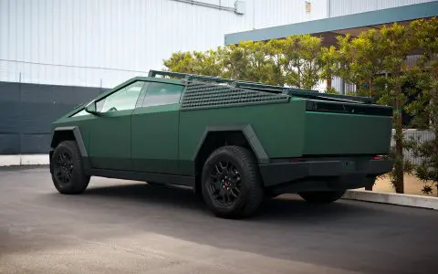 Satin Forest Green Cybertruck - PURE Colored PPF and Full vehicle matte ceramic coating