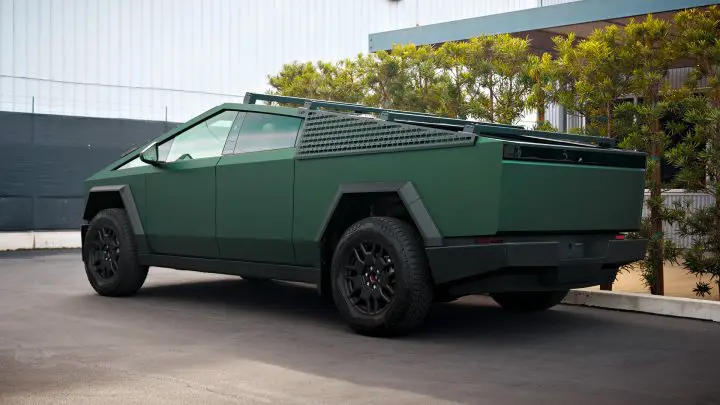 Satin Forest Green Cybertruck - PURE Colored PPF and Full vehicle matte ceramic coating