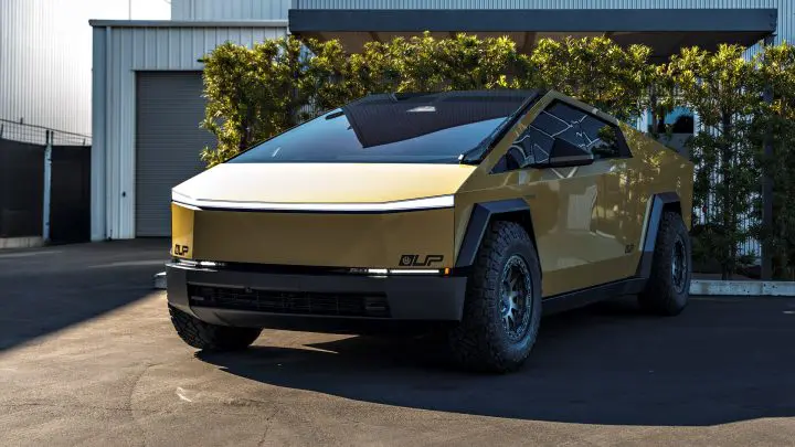 The Tesla Cybertruck Reimagined in FlexiShield Dune: Bold Protection Meets Desert-Toned Style