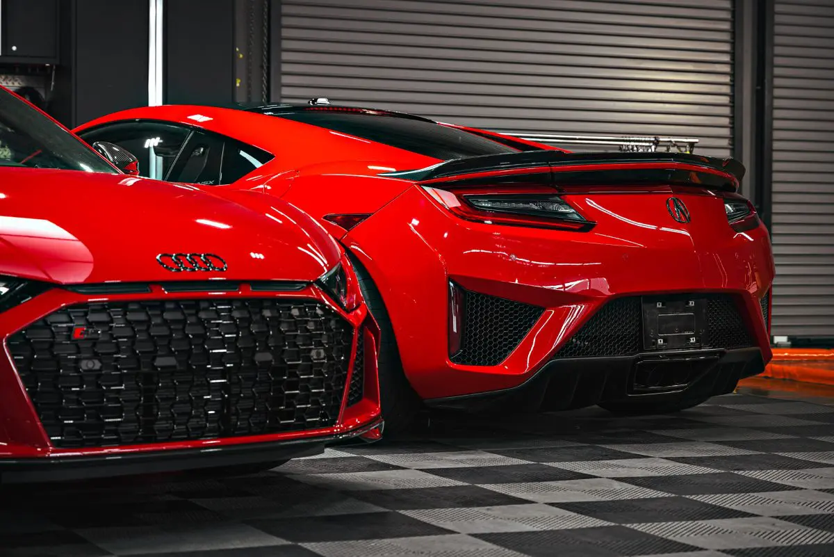 Honda NSX / Audi R8 Duo - XPEL Ultimate Plus PPF on front carbon fiber lip