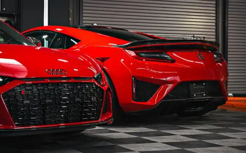 Honda NSX / Audi R8 Duo - XPEL Ultimate Plus PPF on front carbon fiber lip
