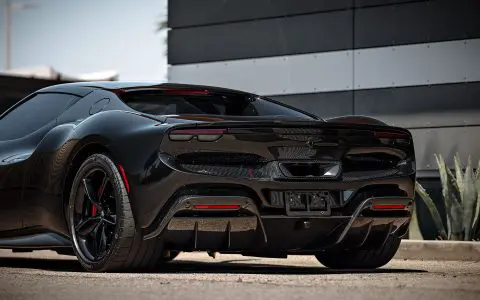Black Ferrari 296 GTB - XPEL Ultimate Plus PPF and Nano-ceramic window tint