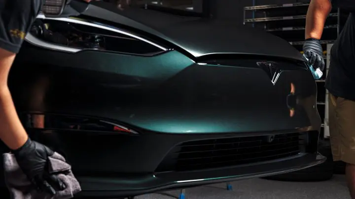 Dark Sage 2026 Tesla Model S - Full vehicle color-change vinyl, Ceramic Coating And More