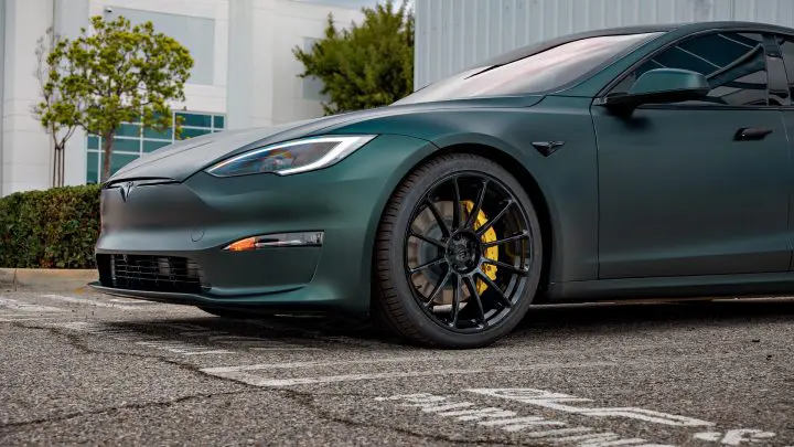 Dark Sage 2026 Tesla Model S - Full vehicle color-change vinyl, Ceramic Coating And More