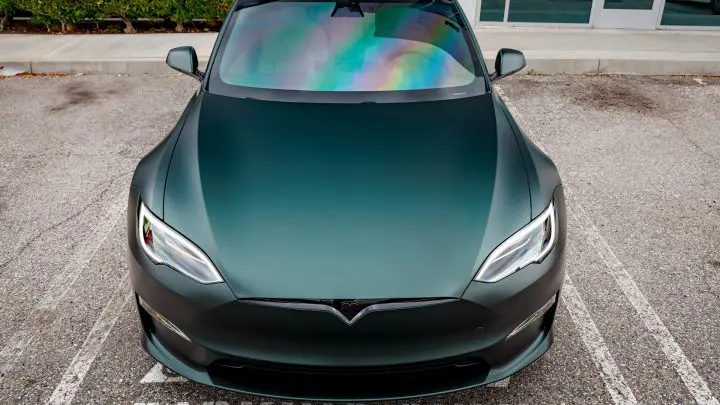 Dark Sage 2026 Tesla Model S - Full vehicle color-change vinyl, Ceramic Coating And More
