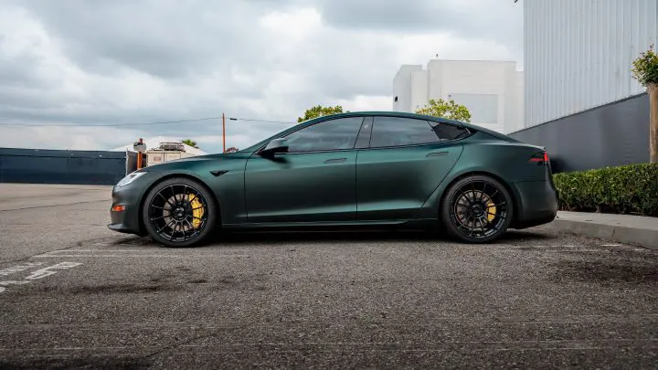 Dark Sage 2026 Tesla Model S - Full vehicle color-change vinyl, Ceramic Coating And More