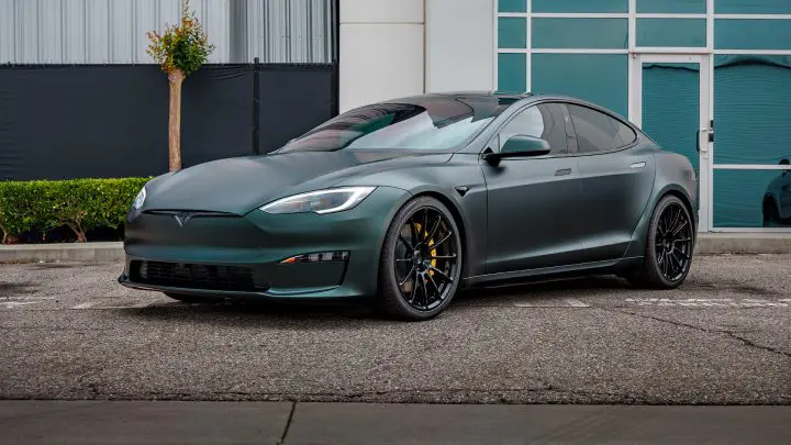 Dark Sage 2026 Tesla Model S - Full vehicle color-change vinyl, Ceramic Coating And More