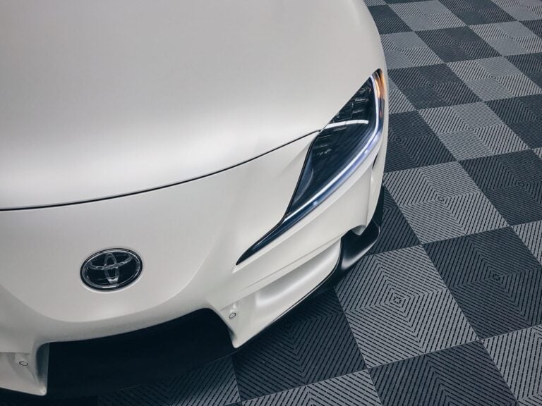 Toyota Supra A90 Avery Dennison Satin White Pearl Color Change Vinyl Wrap