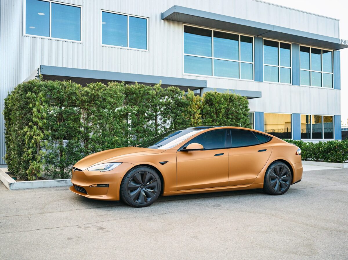 3M Copper Vinly Wrapped Tesla Model S Plaid, XPEL Prime XR Plus And More