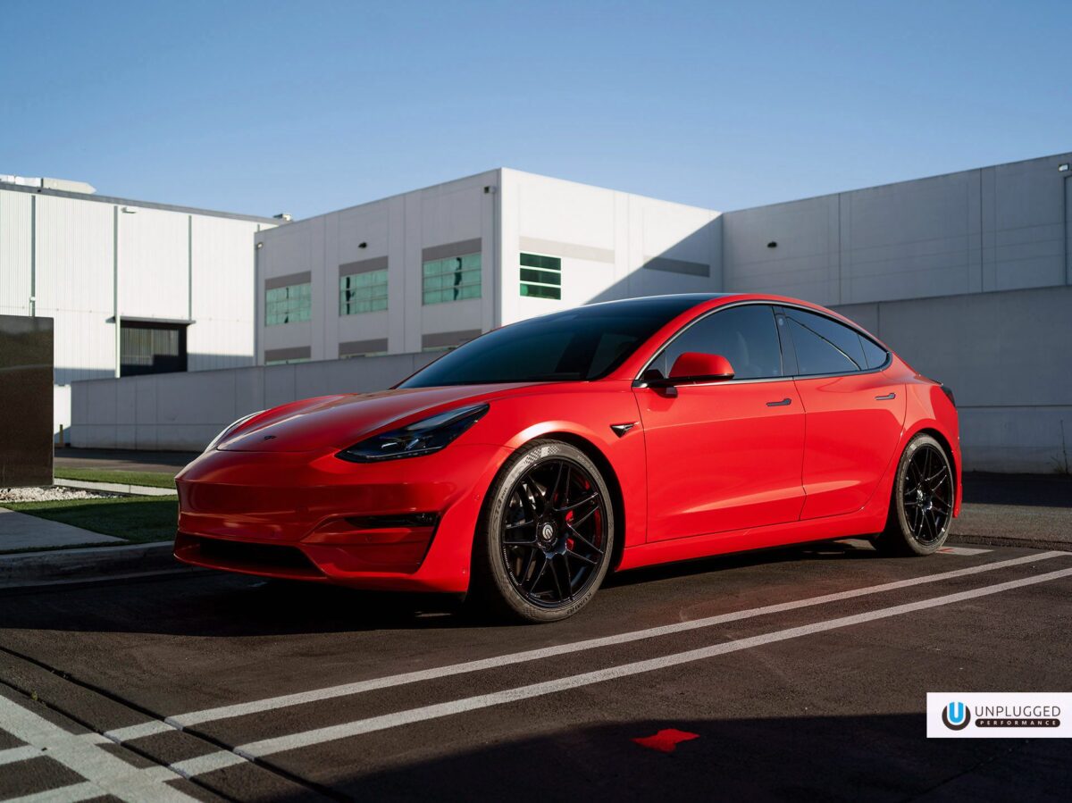 2022 Tesla Model 3 – Avery Dennison Gloss Spark Red Vinyl Wrap