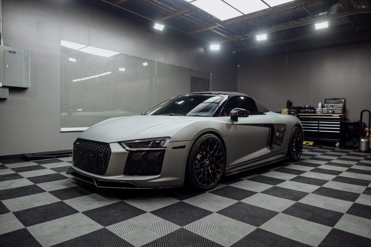 Matte Anthracite Metallic Audi R8 Color Change Wrap Project