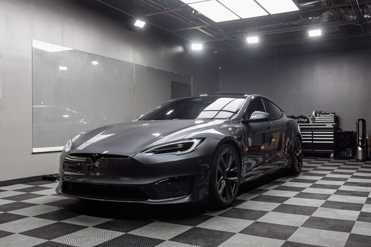 Midnight Silver Metallic Tesla Model S Plaid – Multi-Stage Paint Correction & PPF