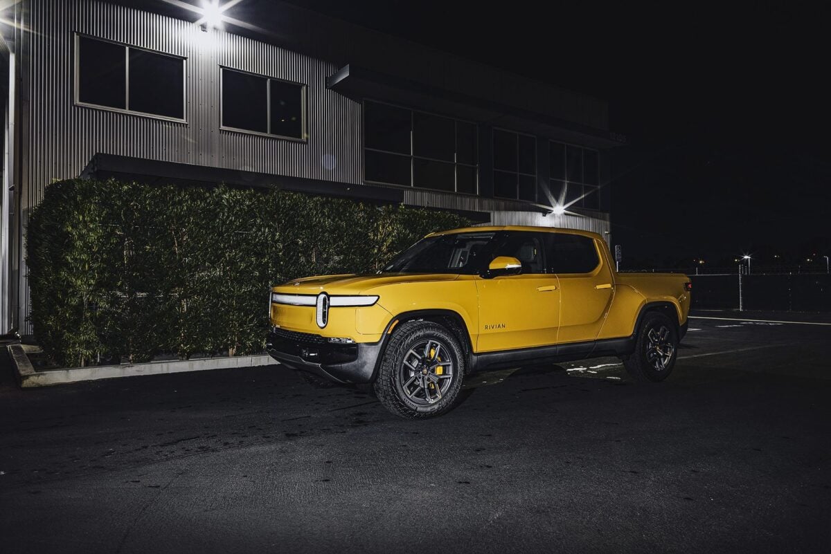 Compass Yellow Rivian R1T – Full Front-End XPEL Ultimate Plus Paint Protection Film (PPF)