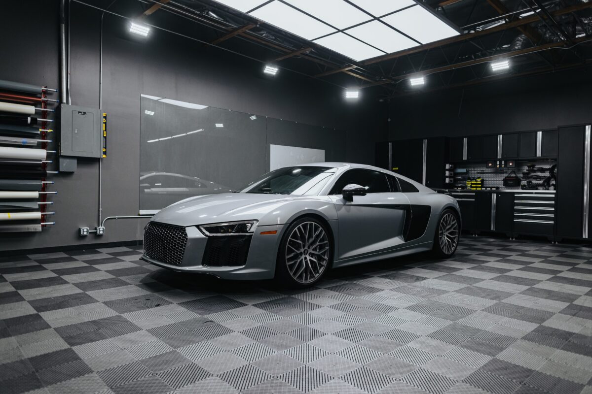 Floret Silver Audi R8 – XPEL Ultimate Plus Paint Protection Film (hood, fenders, and doors only)