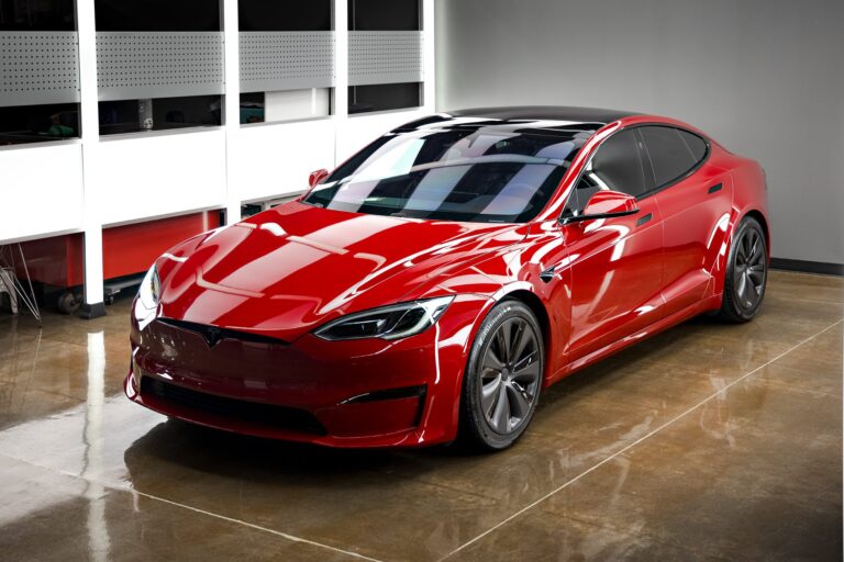Red Tesla Model S – Premium Ceramic Window Tint, PPF, Ceramic Coating and More
