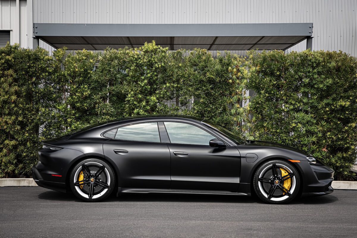 Stealth Black Porsche Taycan Turbo S – Ceramic Window Tint, PPF, Ceramic Coating and More