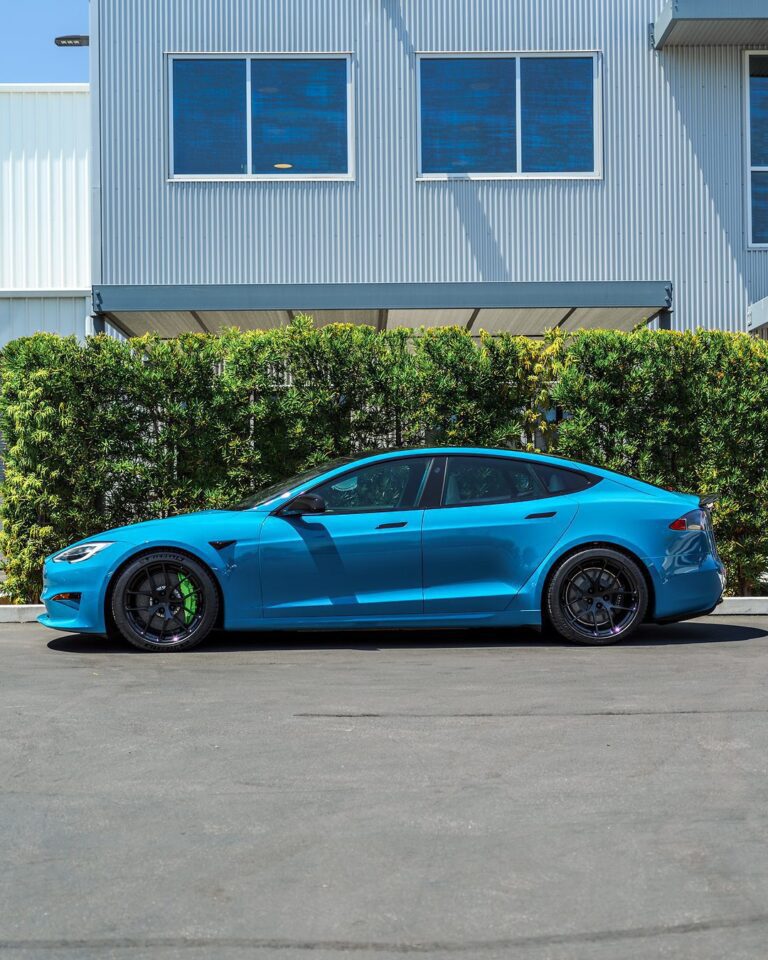 Oslo Blue Tesla Model S Plaid – Color-Change Wrap, PPF, Window Tinting and More