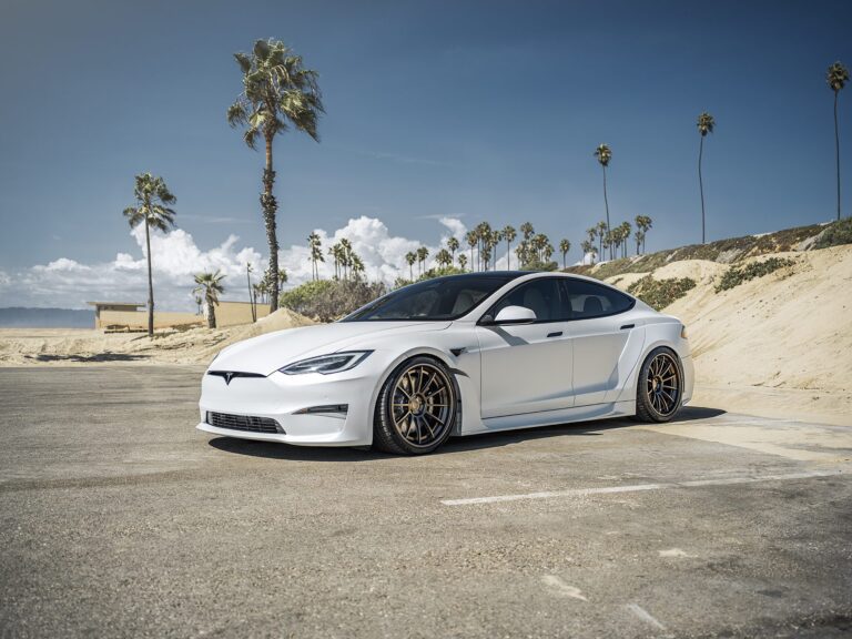 Satin White Pearl Model S Plaid S-APEX – Color-Change Vinyl Wrap, PPF, Ceramic Window Tint and More