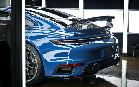 Oslo Blue 992 Porsche 911 Turbo S - PPF, Window tint and ceramic coating