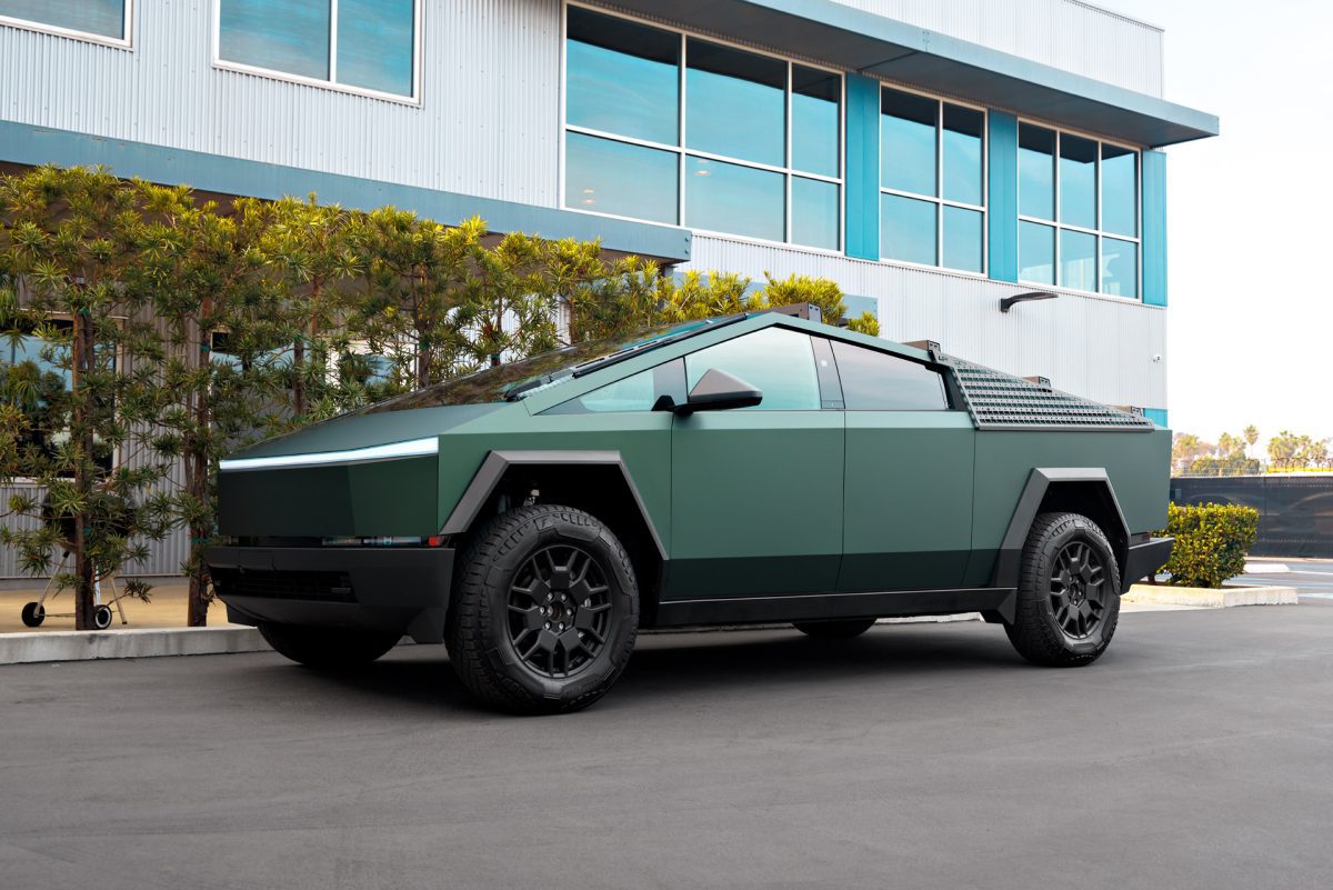 Satin Forest Green Cybertruck – PPF and Full vehicle matte ceramic coating
