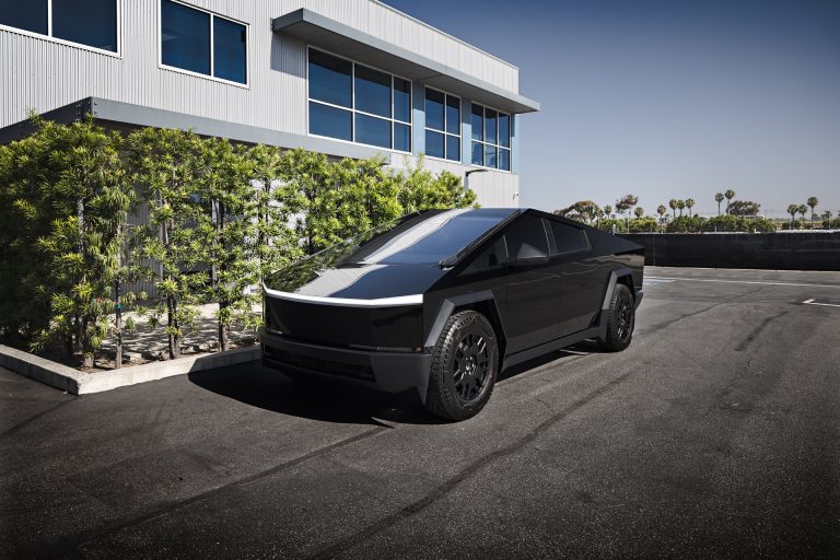 Gloss Black Cybertruck – PPF, Window tinting and ceramic coating