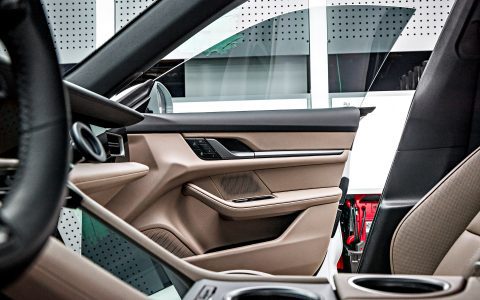 White Porsche Taycan - PPF, nano-ceramic window tint and ceramic coating 19 White Porsche Taycan - PPF, nano-ceramic window tint and ceramic coating