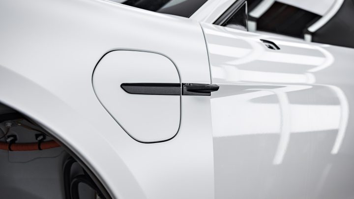 White Porsche Taycan - PPF, nano-ceramic window tint and ceramic coating