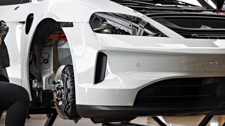 White Porsche Taycan - PPF, nano-ceramic window tint and ceramic coating