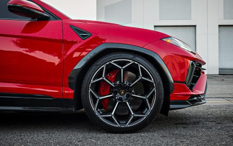 Red Lamborghini Urus - XPEL Prime XR Plus nano-ceramic window tint