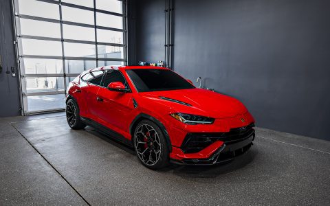 Red Lamborghini Urus - XPEL Prime XR Plus nano-ceramic window tint