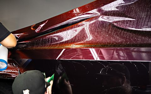 Obsidian Red Cybertruck - Full vehicle PURE Colored PPF