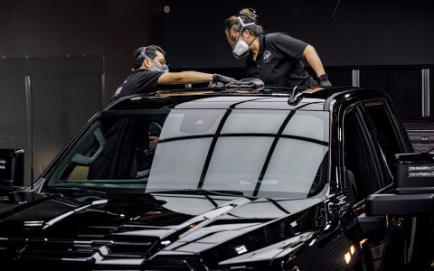 GMC Sierra HD 2500 Denali Ultimate - PPF, ceramic coating, window trim dechrome