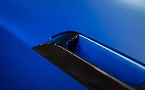 Satin Wave Blue Model S - Full vehicle color-change vinyl wrap and matte ceramic coating