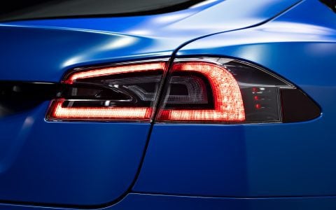 Satin Wave Blue Model S - Full vehicle color-change vinyl wrap and matte ceramic coating