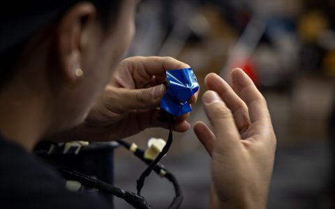 Satin Wave Blue Model S - Full vehicle color-change vinyl wrap and matte ceramic coating