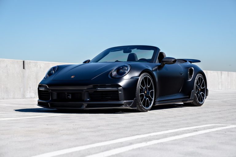 Refined Power: Stealth Black Porsche 911 Turbo S Cabriolet Gets Detailed, Protection & Upgrades