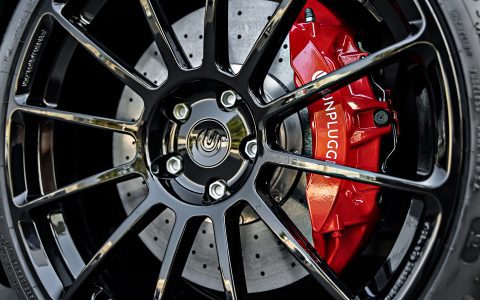 Tesla Model S Plaid Satin Black PPF Wrap Gloss Black 21 inch UP 03 Forged Wheels Red Carbon Ceramic Big Brake Kit 1920px Image 3