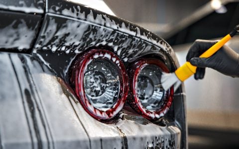 Grey Ferrari 812 Superfast - Full carbon fiber engine bay trim upgrades and Ceramic Coating