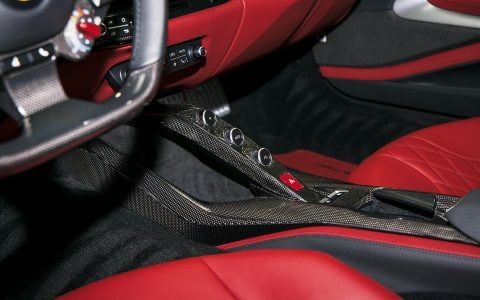 Grey Ferrari 812 Superfast - Full carbon fiber engine bay trim upgrades and Ceramic Coating