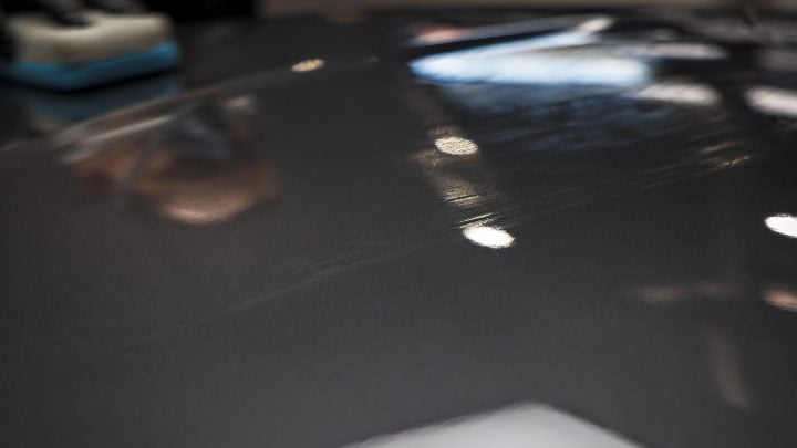 Grey Ferrari 812 Superfast - Full carbon fiber engine bay trim upgrades and Ceramic Coating