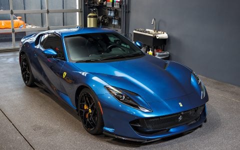 Blue Ferrari 812 Superfast - Full carbon fiber engine bay trim upgrades and Ceramic Coating 16 Blue Ferrari 812 Superfast - Full carbon fiber engine bay trim upgrades and Ceramic Coating