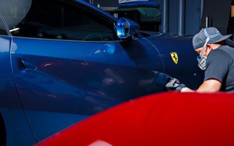 Blue Ferrari 812 Superfast - Full carbon fiber engine bay trim upgrades and Ceramic Coating 6 Blue Ferrari 812 Superfast - Full carbon fiber engine bay trim upgrades and Ceramic Coating