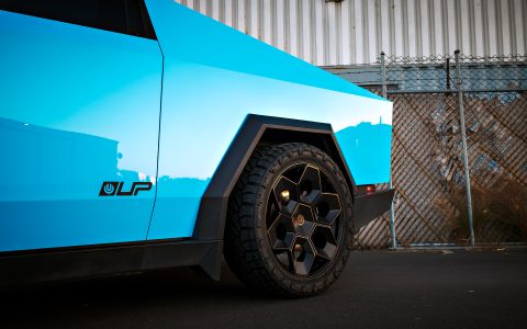 Sky Blue Cybertruck - Full vehicle FlexiShield Colored PPF 12 Sky Blue Cybertruck - Full vehicle FlexiShield Colored PPF