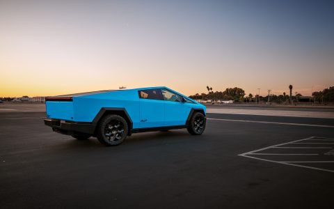 Sky Blue Cybertruck - Full vehicle FlexiShield Colored PPF 13 Sky Blue Cybertruck - Full vehicle FlexiShield Colored PPF