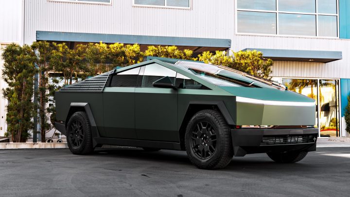 Satin Forest Green Cybertruck - PURE Colored PPF and Full vehicle matte ceramic coating